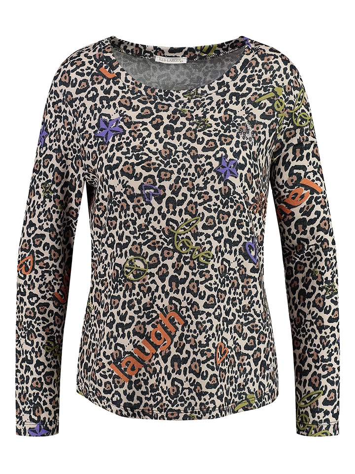 KEY LARGO Koszulka "Vivid" w kolorze beżowo-czarnym rozmiar: XL