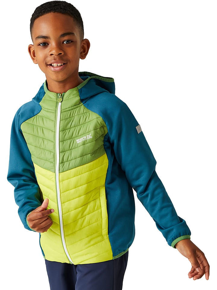 Regatta Kurtka hybrydowa "Kielder Hybrid VIII" w kolorze turkusowo-żółto-zielonym rozmiar: 140