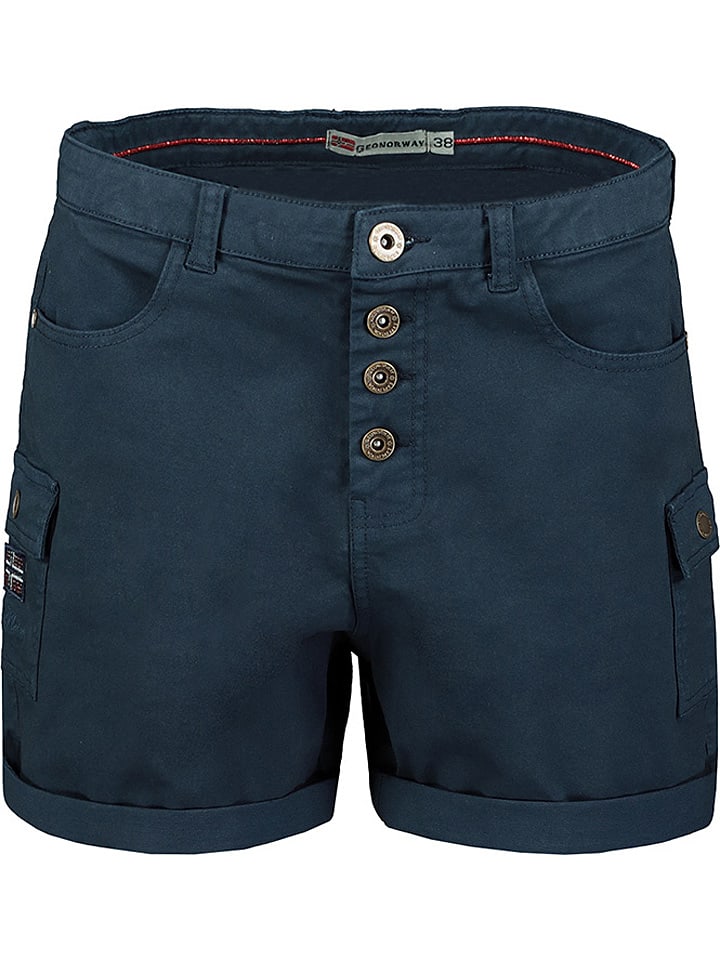 Geographical Norway Bermudy "Polla" w kolorze granatowym rozmiar: L