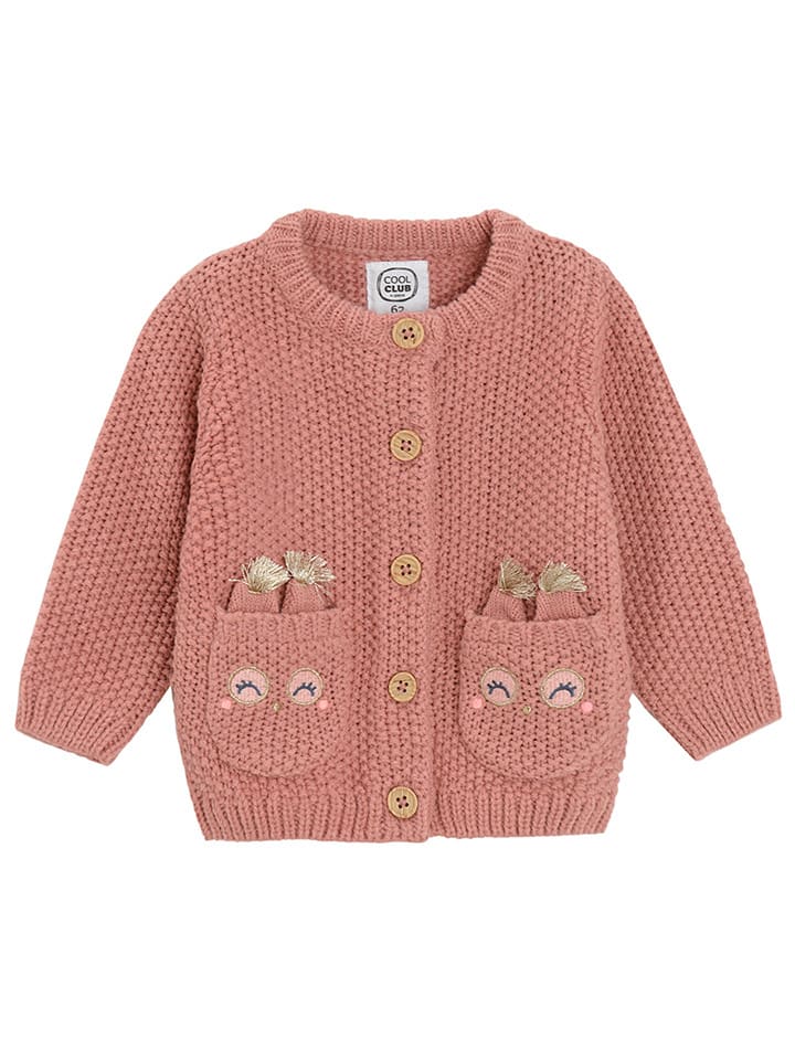 COOL CLUB Kardigan w kolorze szaroróżowym rozmiar: 86
