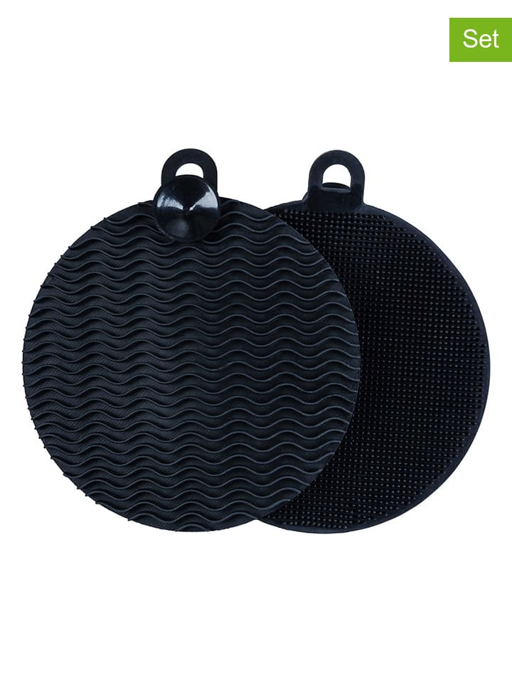 Wenko Gąbki (4 szt.) w kolorze czarnym do mycia naczyń rozmiar: onesize