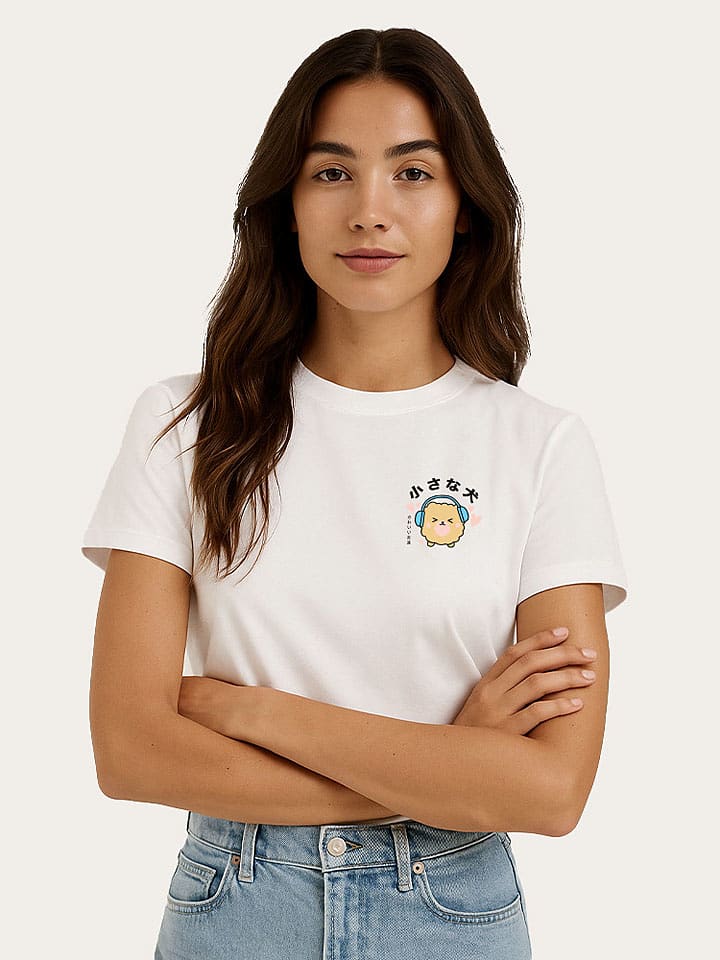 WOOOP Koszulka "Ramen Headphones" w kolorze białym rozmiar: M