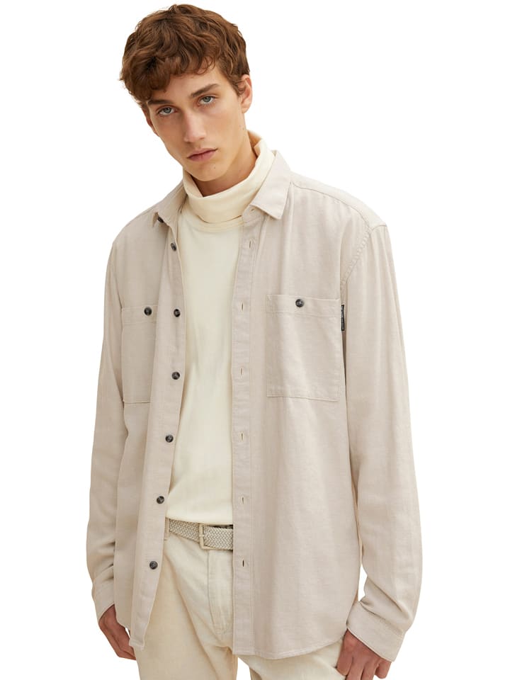 Tom Tailor Koszula w kolorze beżowym rozmiar: XL