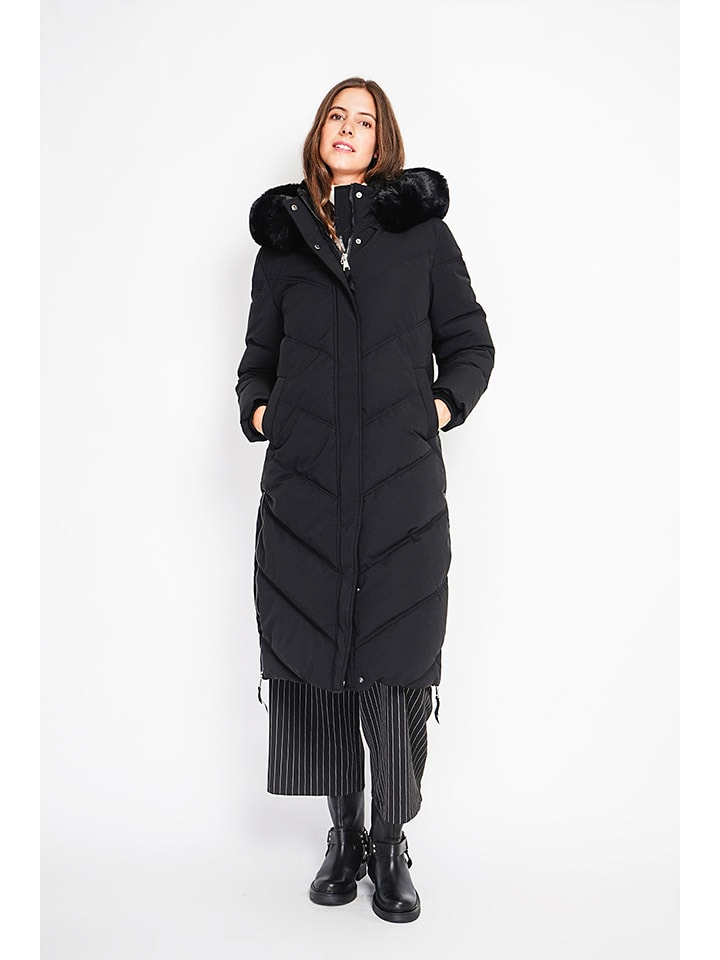 ASSUILI Płaszcz pikowany w kolorze czarnym rozmiar: 34