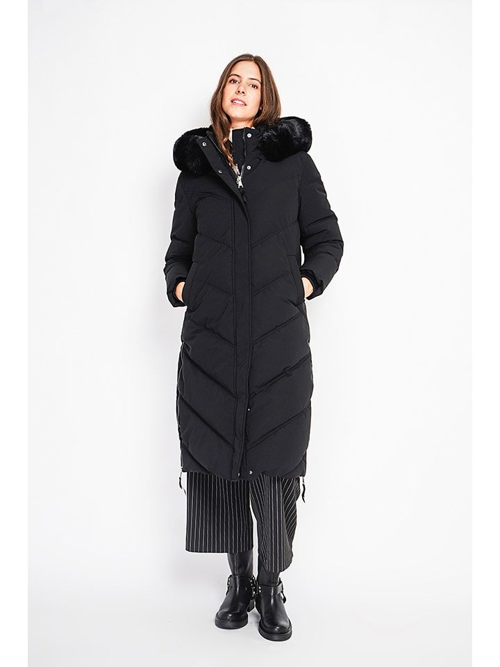 ASSUILI Płaszcz pikowany w kolorze czarnym rozmiar: 34