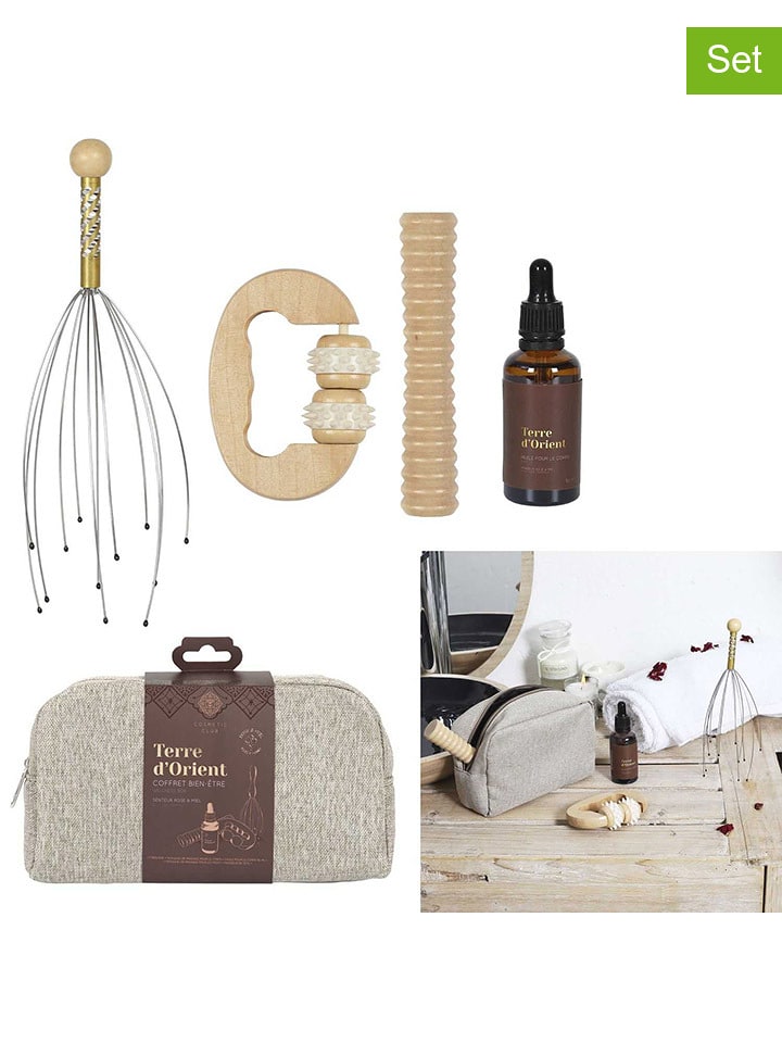 The Concept Factory 5-częściowy zestaw do masażu w kolorze beżowym rozmiar: onesize