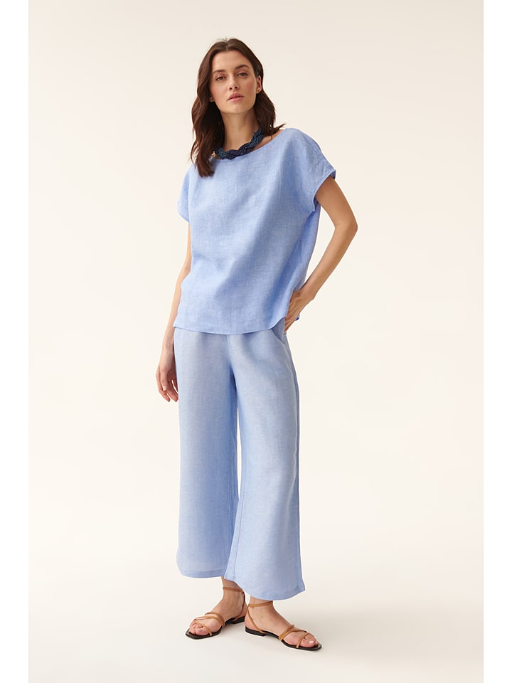 TATUUM Lniana koszulka w kolorze błękitnym rozmiar: 46