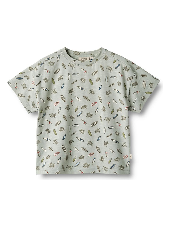 Wheat Koszulka "Tommy" w kolorze szarym rozmiar: 98