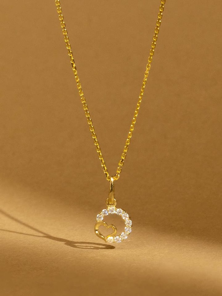 L instant d Or Złota zawieszka "Nina" z cyrkoniami rozmiar: onesize