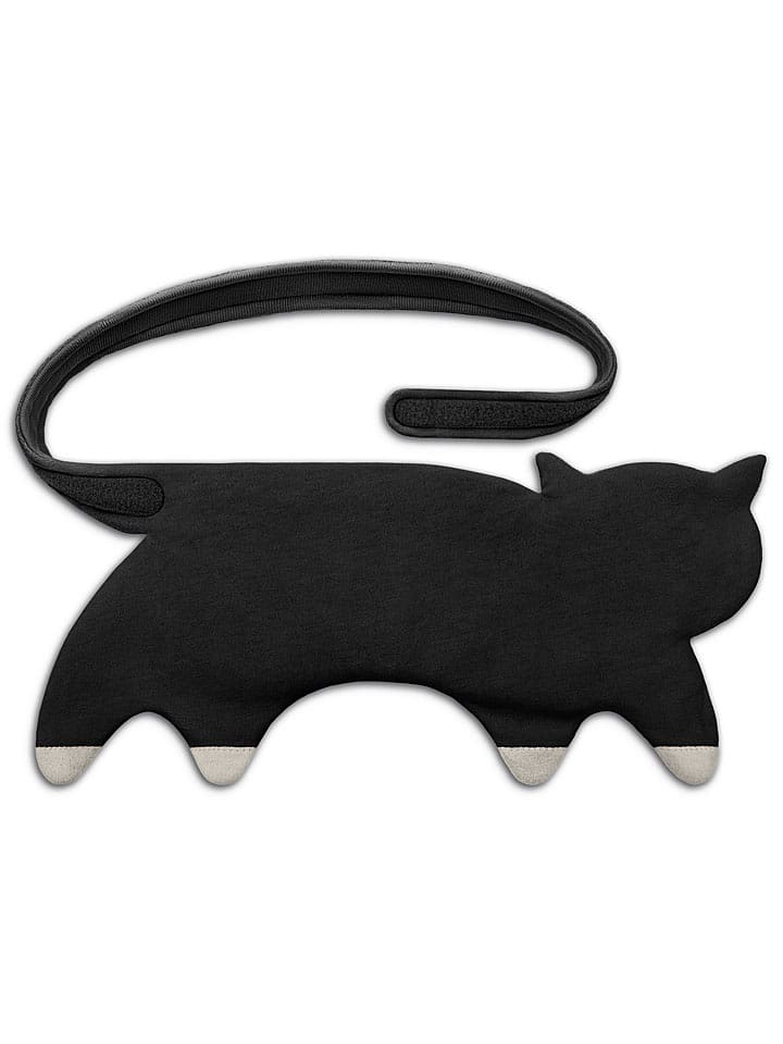 Leschi Poduszka w kolorze czarnym z organicznymi ziarnami na brzuch i plecy rozmiar: onesize