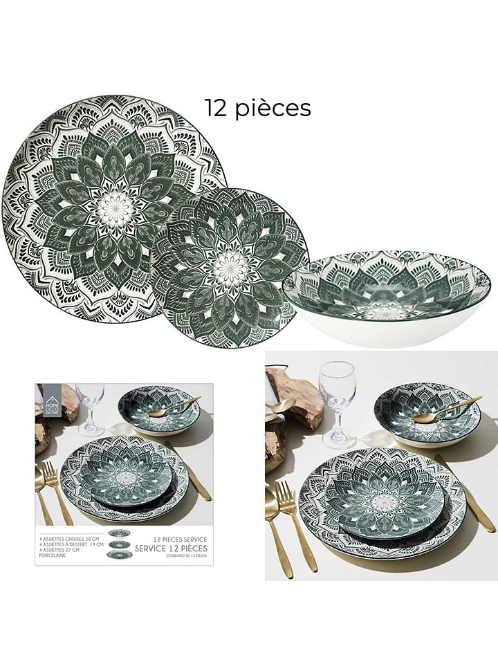 Ethnical Life 12-częściowy zestaw "Mandala" w kolorze zielonym rozmiar: onesize