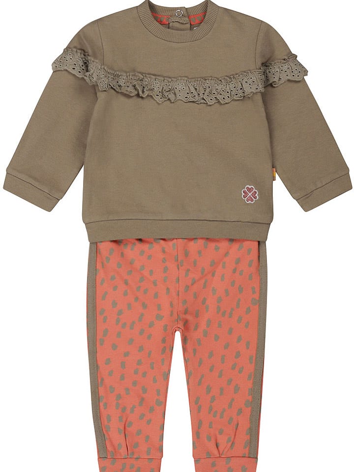 Dirkje 2-częściowy zestaw w kolorze pomarańczowo-oliwkowym rozmiar: 86