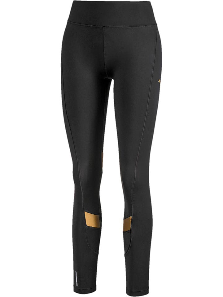 Legginsy sportowe "Metal Splash" w kolorze czarnym