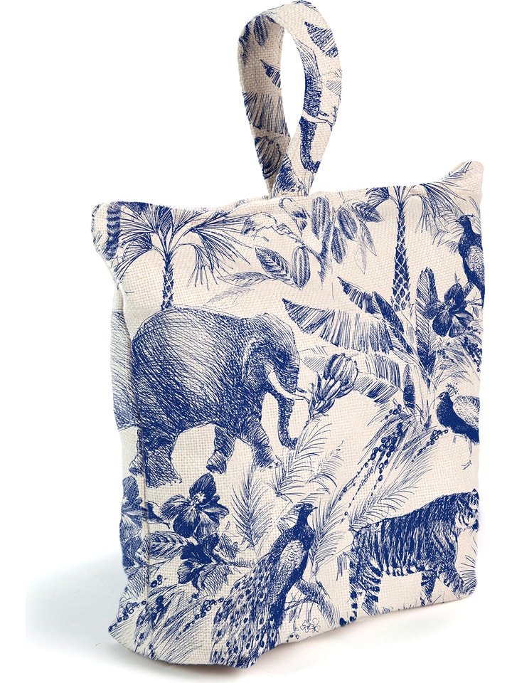 Madre Selva Stoper w kolorze niebiesko-białym do drzwi - 22 x 22 x 10 cm rozmiar: onesize