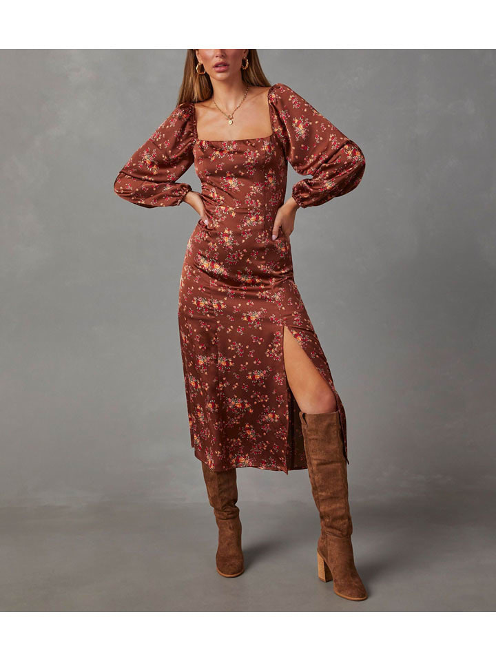 Milan Kiss Sukienka w kolorze jasnobrązowym rozmiar: L