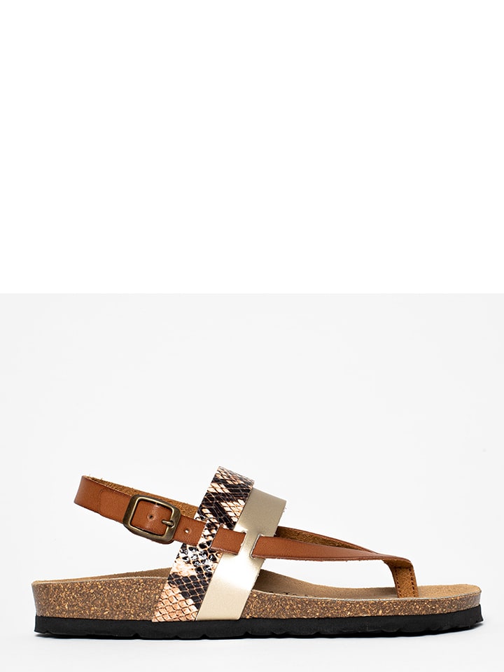 BAYTON Japonki "Lajas" w kolorze jasnobrązowym rozmiar: 38