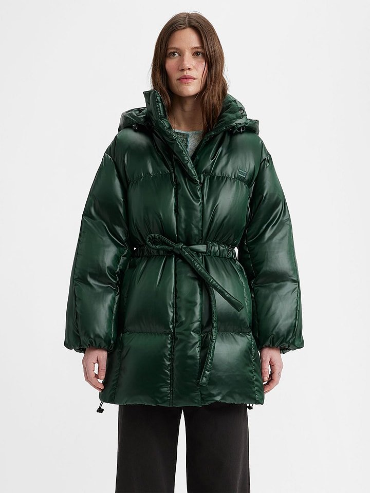 Levi´s Płaszcz zimowy "Pillow Bubble" w kolorze ciemnozielonym rozmiar: S