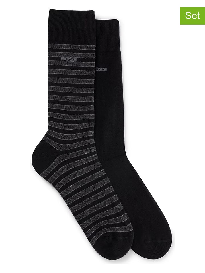Hugo Boss Skarpety (2 pary) w kolorze czarnym rozmiar: 39-42