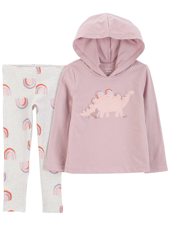 carter's 2-częściowy zestaw w kolorze szaro-jasnoróżowym rozmiar: 68