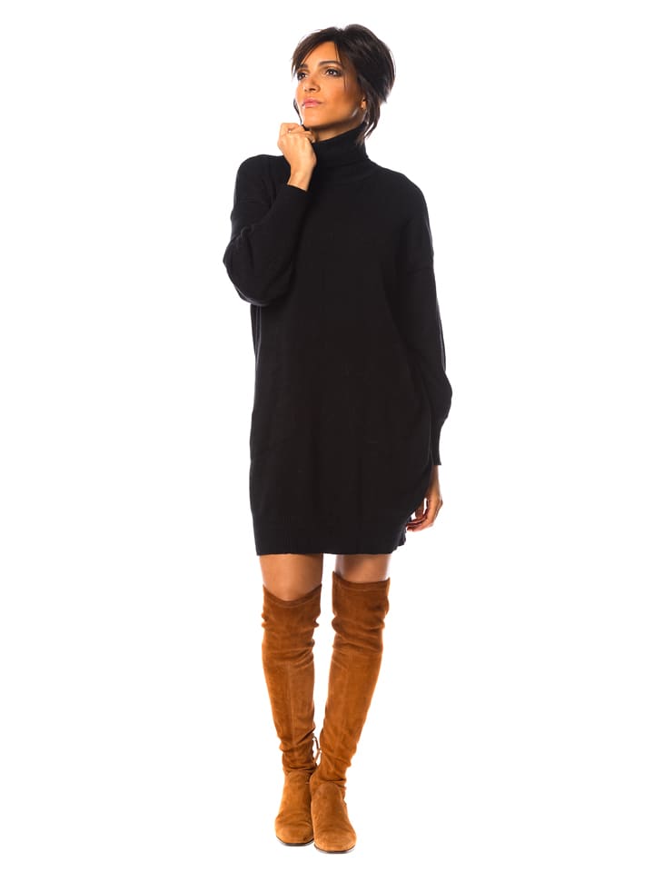 So Cachemire Sukienka dzianinowa "Levi" w kolorze czarnym rozmiar: S