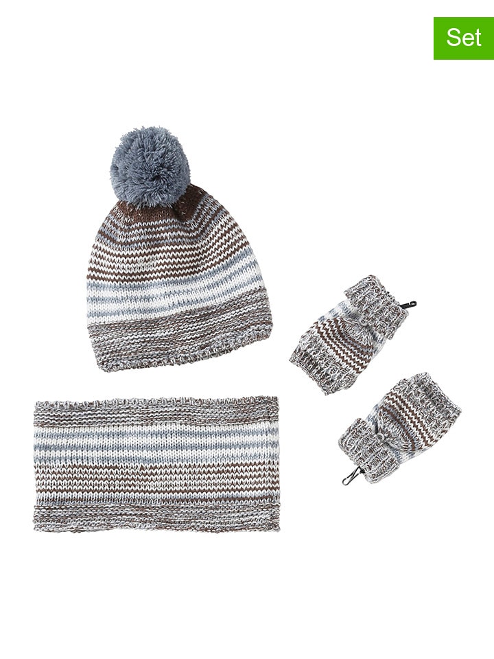 vertbaudet 3-częściowy zestaw w kolorze szarym rozmiar: 86/92