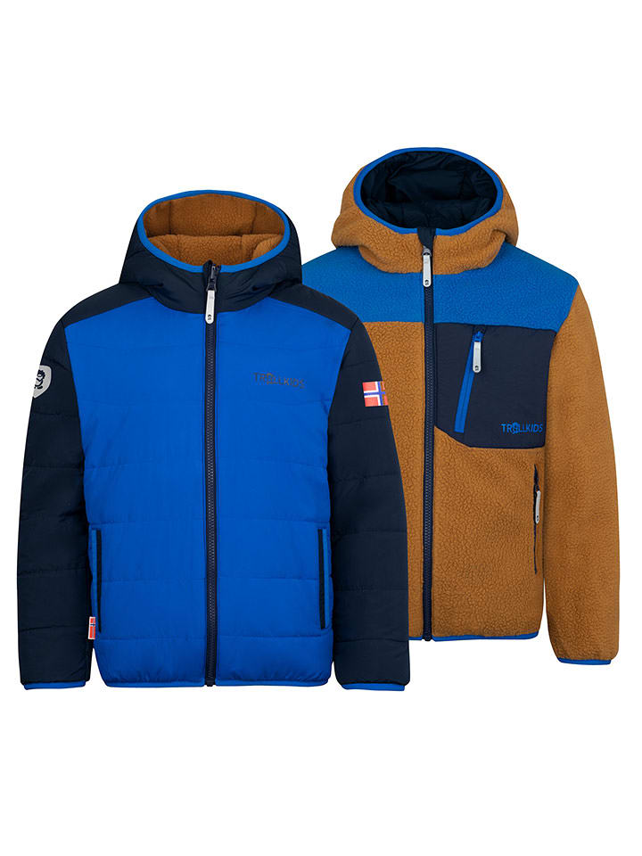 Trollkids Dwustronna kurtka zimowa "Sandvika" w kolorze jasnobrązowym rozmiar: 116