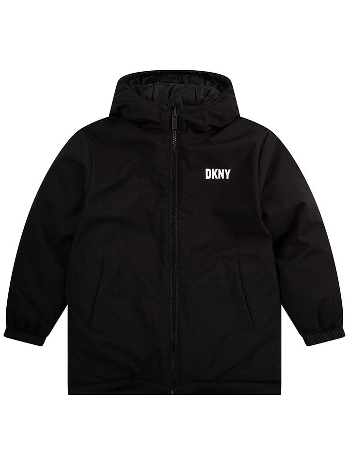 DKNY Dwustronna parka w kolorze czarnym rozmiar: 152