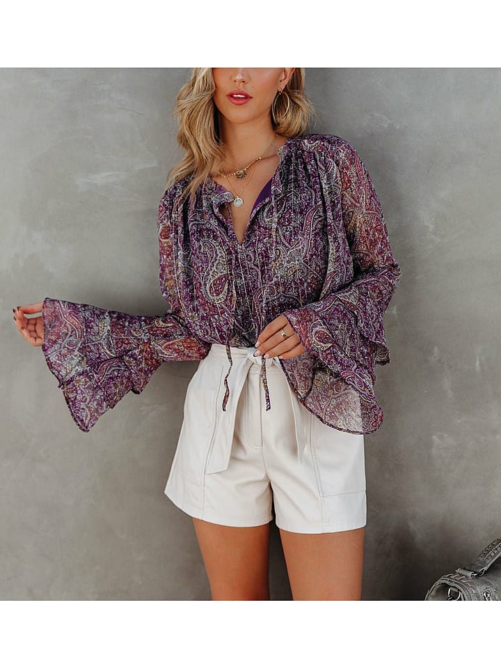 Milan Kiss Bluzka w kolorze fioletowym rozmiar: L