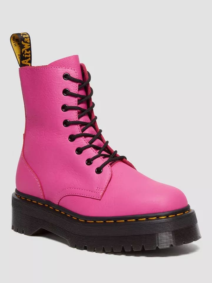 Dr. Martens Skórzane botki w kolorze różowym rozmiar: 36