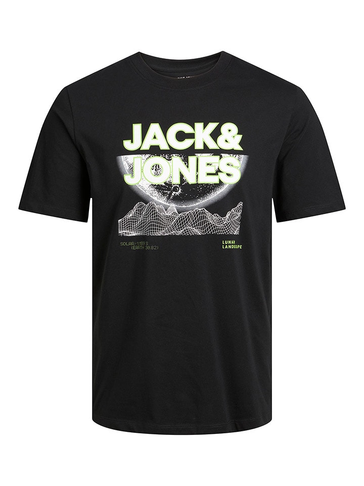 Jack & Jones Koszulka "Universe" w kolorze czarnym rozmiar: L