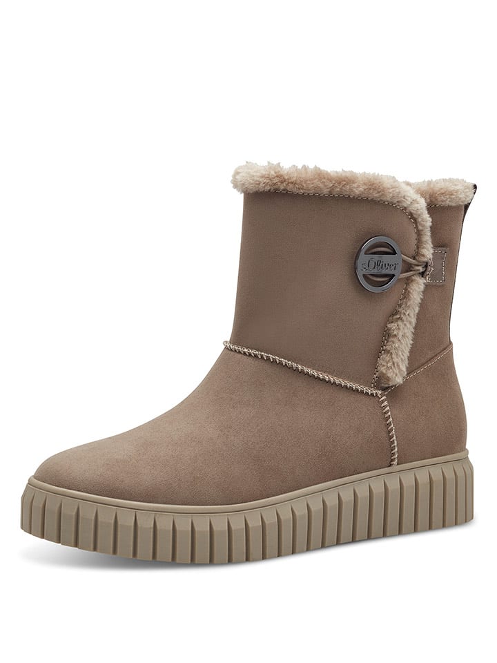 s.Oliver Botki w kolorze szarobrązowym rozmiar: 41