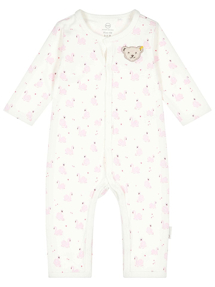 Steiff Rampers w kolorze białym rozmiar: 50