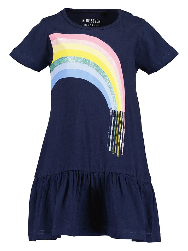 Blue Seven Sukienka w kolorze granatowym ze wzorem rozmiar: 92