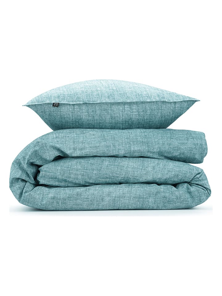 Zo!Home Komplet pościeli "Lino" w kolorze zielonym rozmiar: 140x220 cm