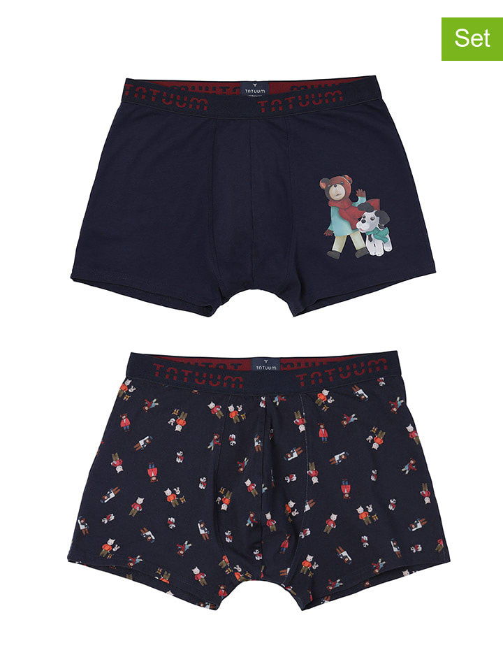 TATUUM Bokserki (2 pary) w kolorze granatowym ze wzorem rozmiar: XXL