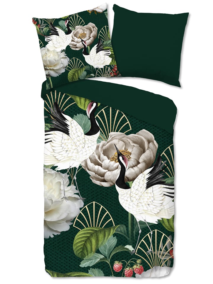 Good Morning Komplet pościeli "Luuk" w kolorze zielonym rozmiar: 200x200/220 cm