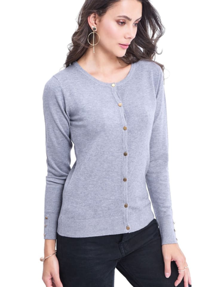 ASSUILI Kardigan w kolorze jasnoszarym rozmiar: 34