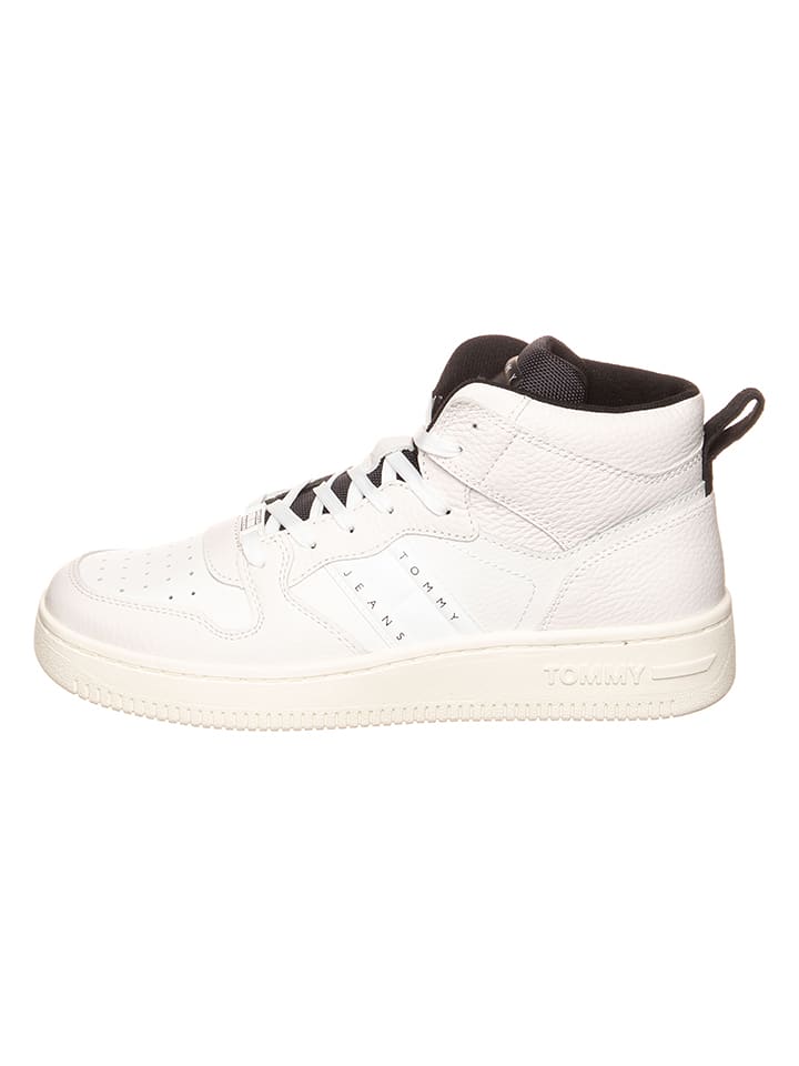 Tommy Hilfiger Skórzane sneakersy w kolorze kremowym rozmiar: 39