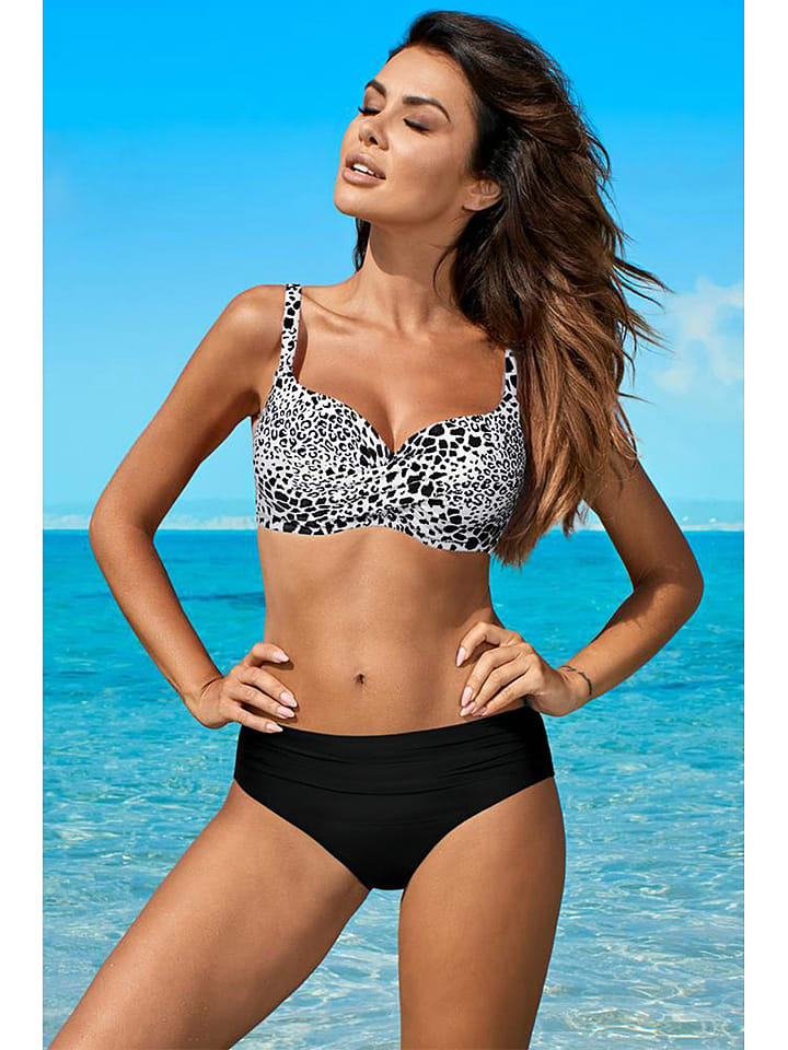 Bikini w kolorze czarno-białym