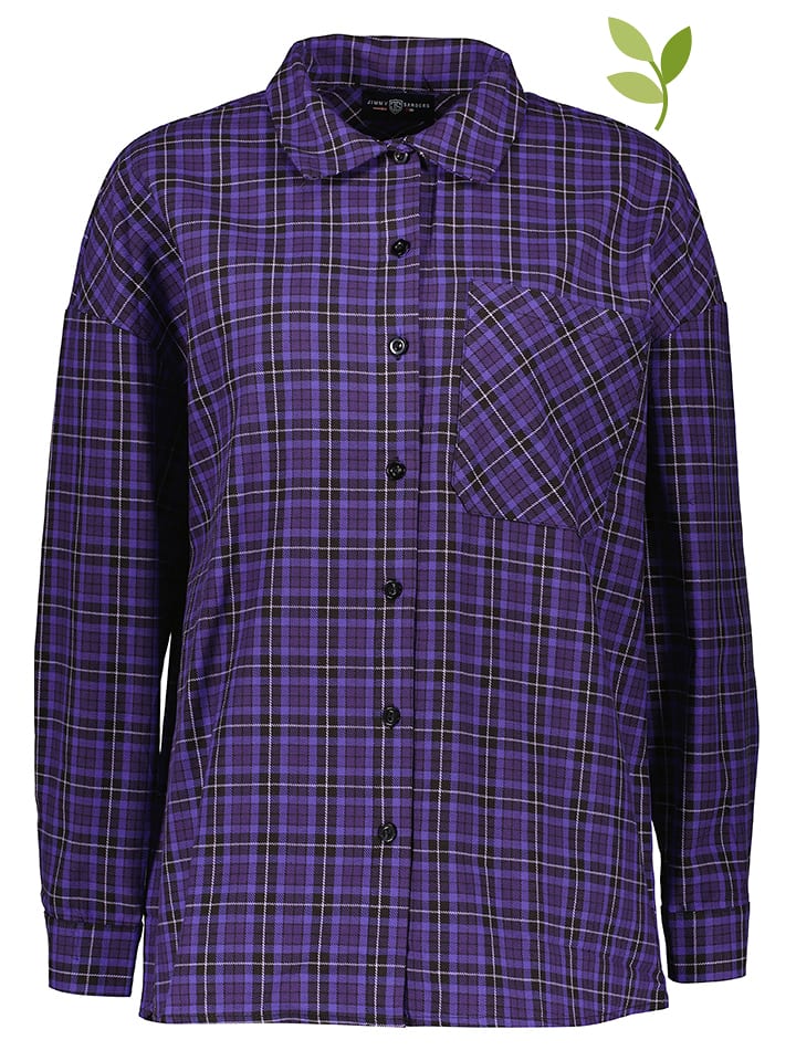 Koszula w kolorze fioletowo-czarnym