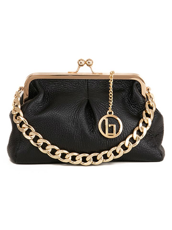 Lia Biassoni Skórzana kopertówka "Ciane" w kolorze czarnym - 24 x 16 x 8 cm rozmiar: onesize