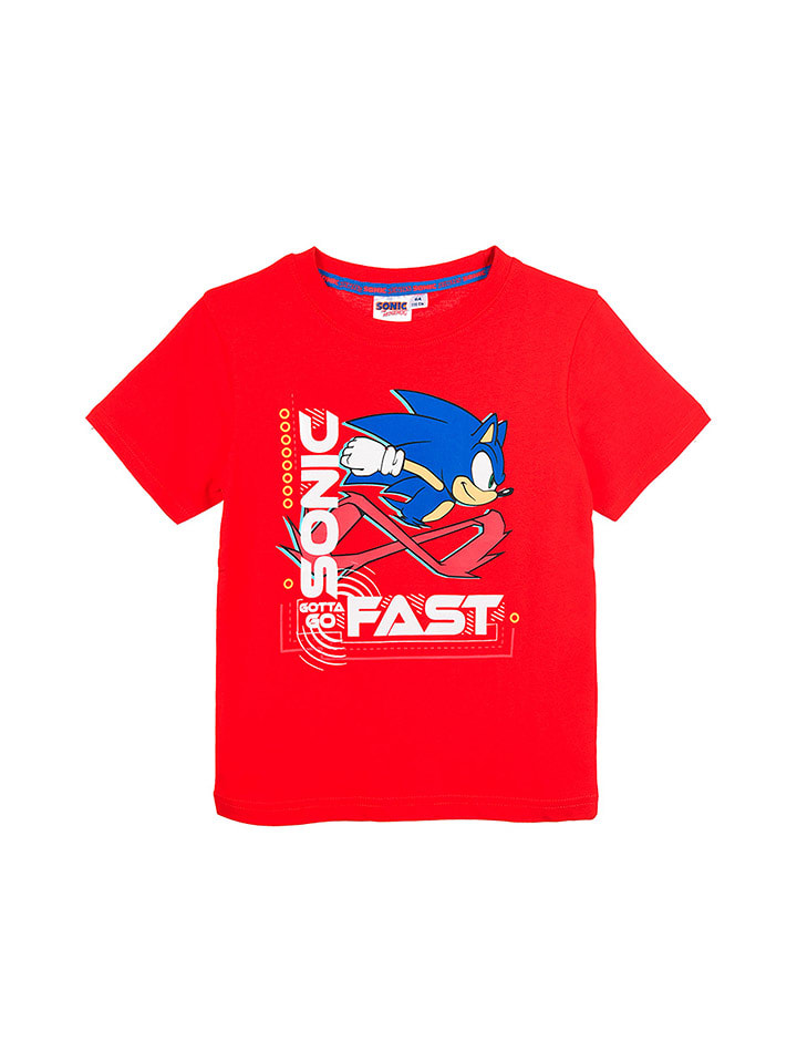 Sonic Koszulka "Sonic" w kolorze czerwonym rozmiar: 104