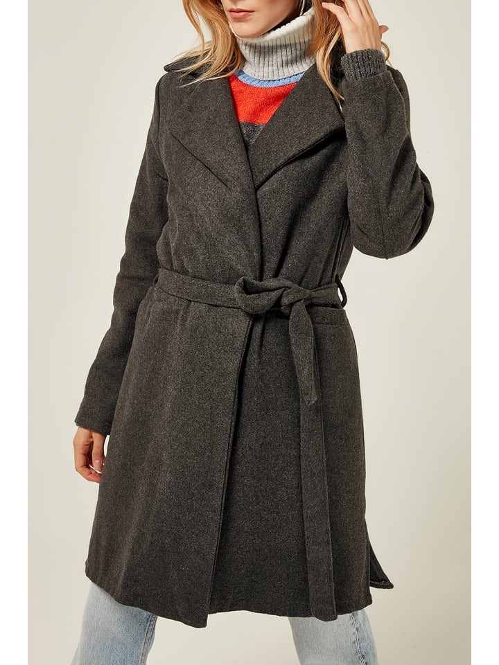 Milan Kiss Płaszcz przejściowy w kolorze antracytowym rozmiar: S