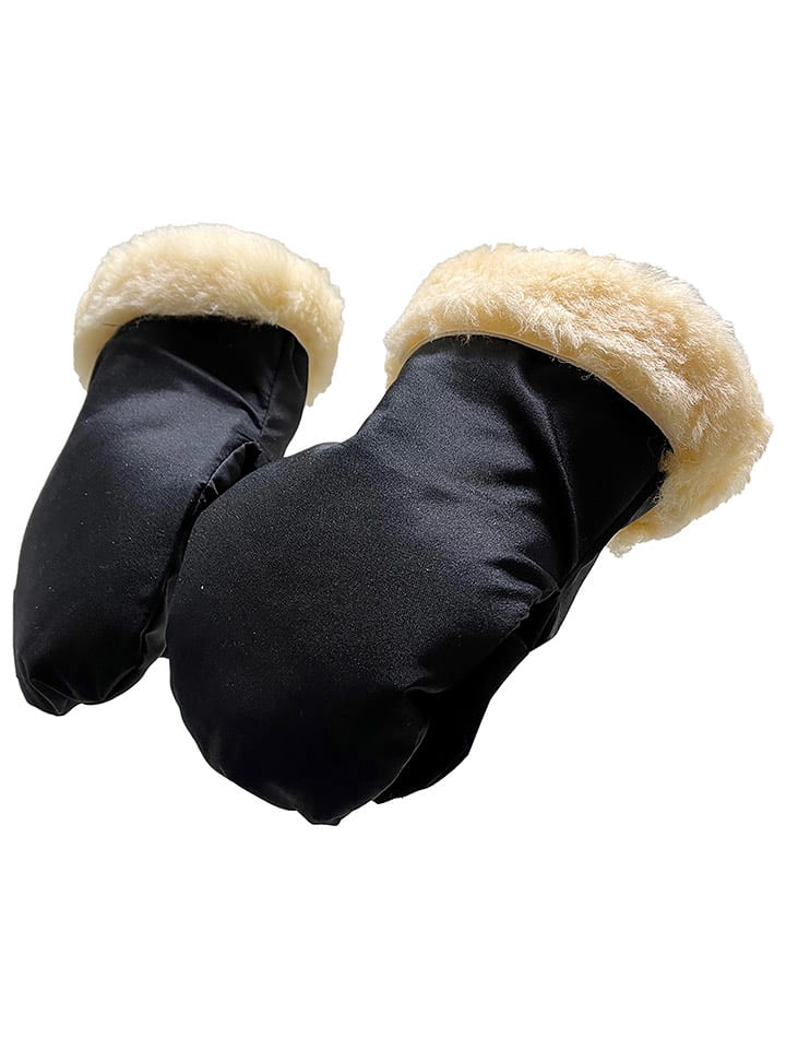 Kaiser Naturfellprodukte Ogrzewacz wełniany "Stroller Mitt" w kolorze czarnym do rąk rozmiar: onesize