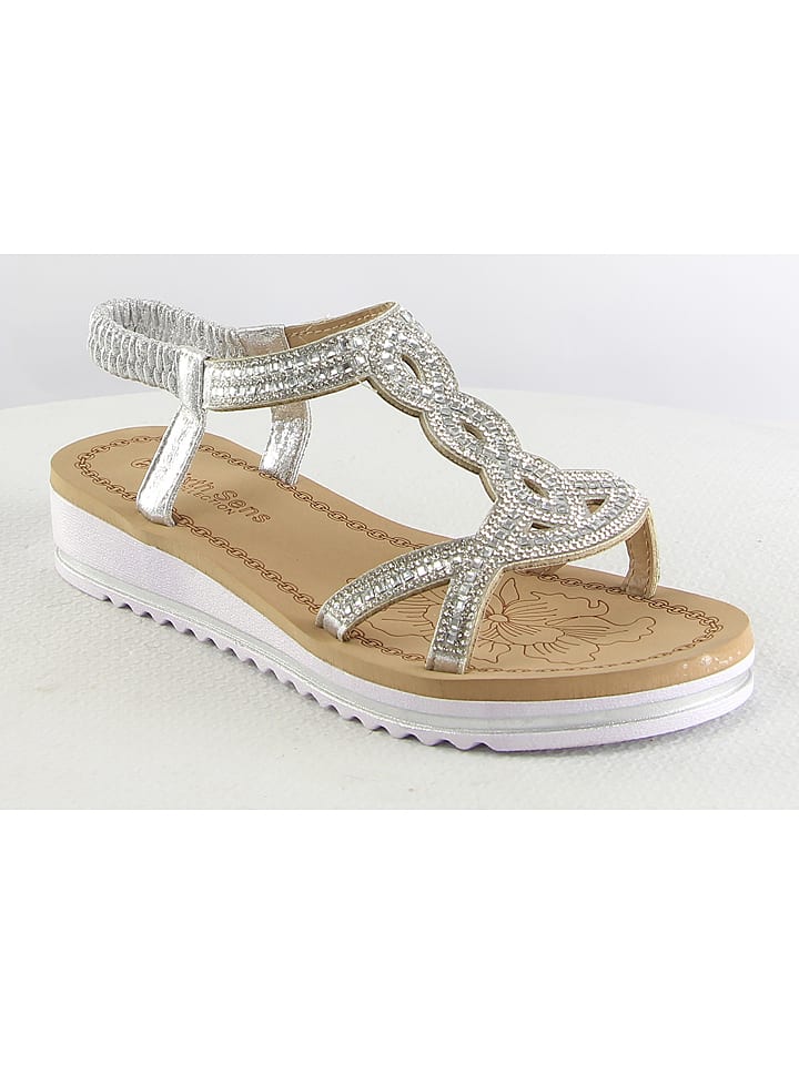 Sixth Sens Sandały w kolorze srebrnym rozmiar: 41