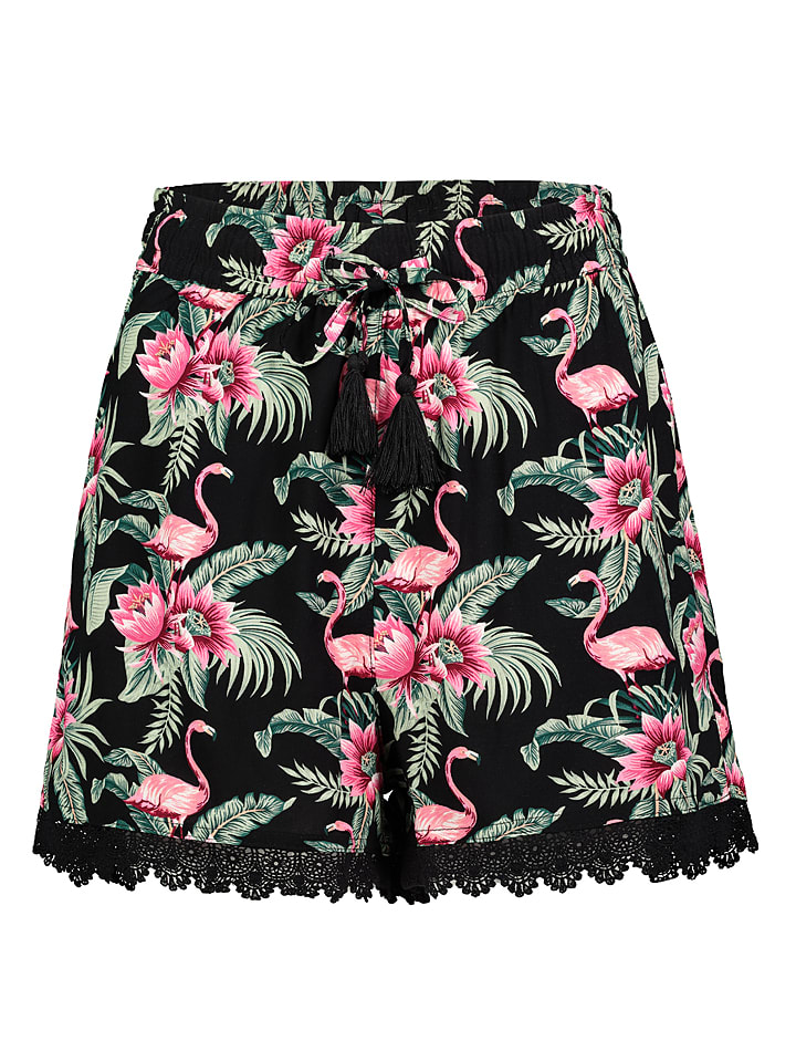 Sublevel Szorty "Sublevel" w kolorze jasnoróżowo-czarnym rozmiar: XS