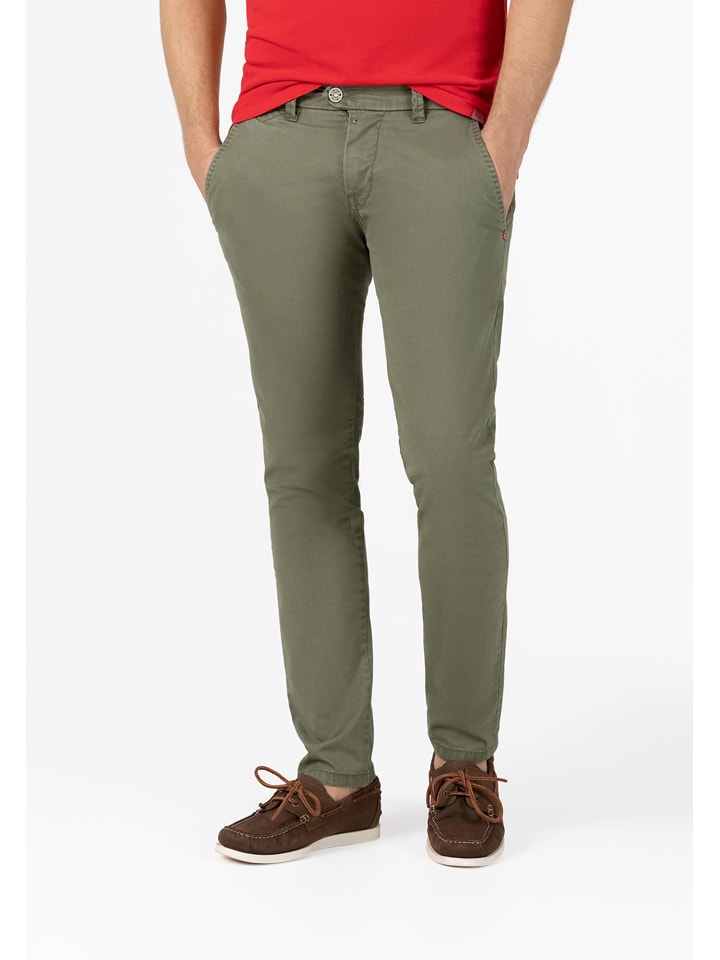Timezone Spodnie chino "JannoTZ" w kolorze khaki rozmiar: W32/L32