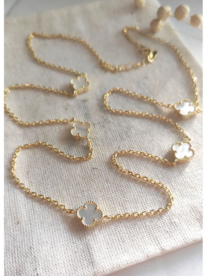 Miu Silver Pozłacany naszyjnik z elementami ozdobnymi - dł. 60 cm rozmiar: onesize