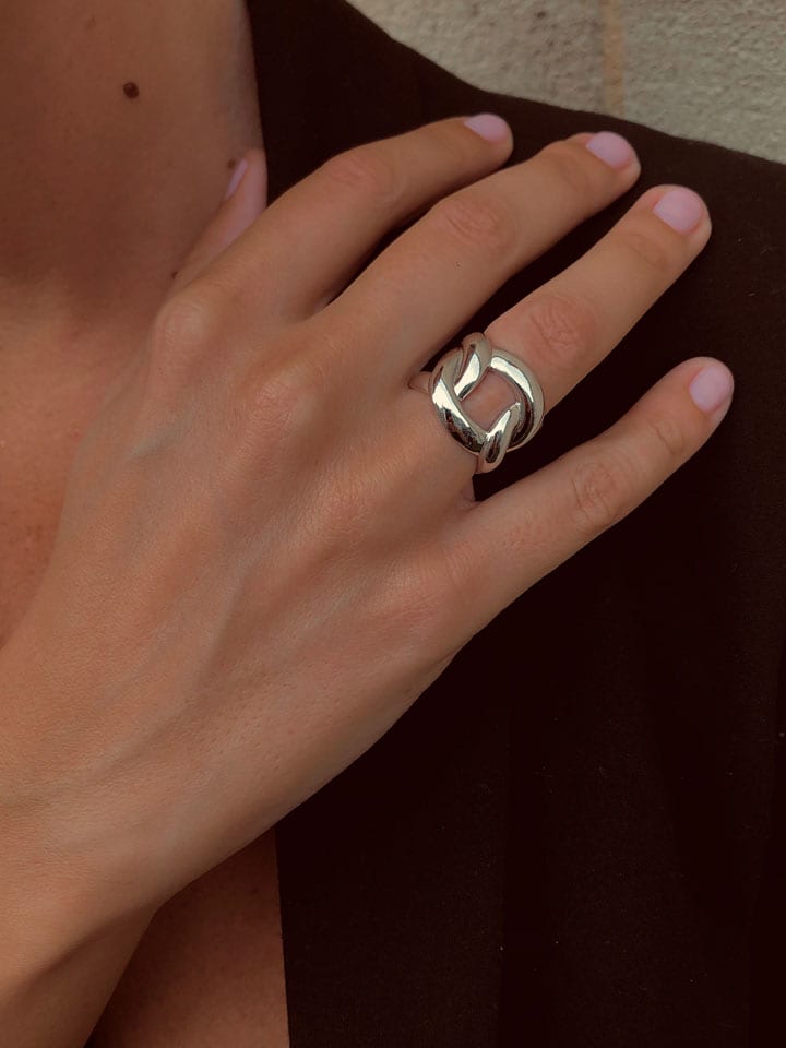 Eclat d'Argent Srebrny pierścionek rozmiar: 52