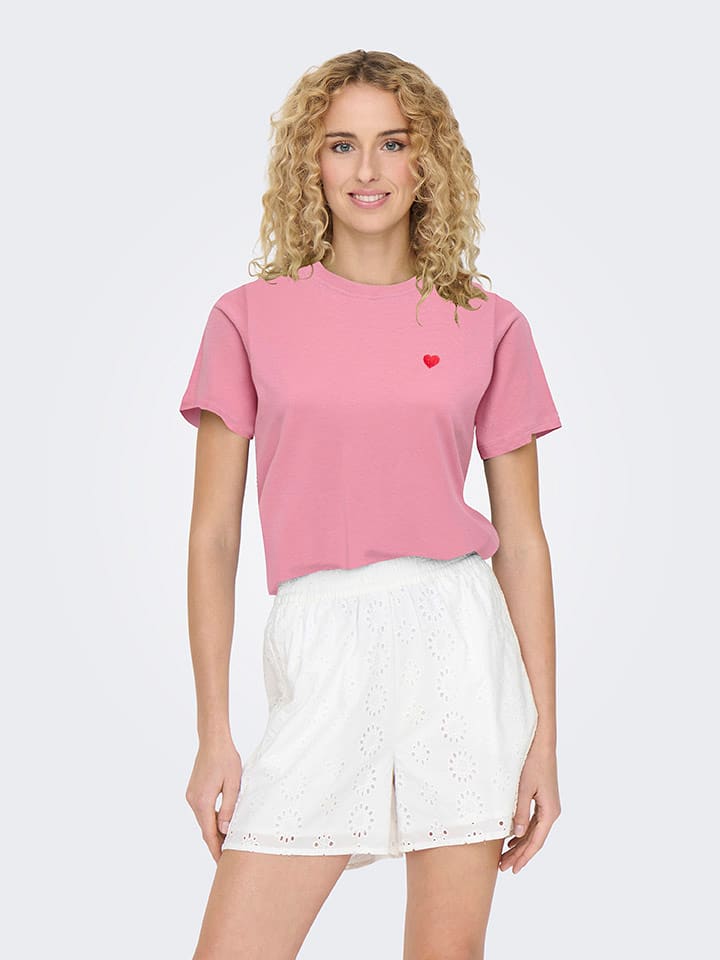 JDY Koszulka w kolorze jasnoróżowym rozmiar: XL